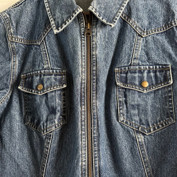 Original Arizona Jean Co Women's Denim Top Zippers 100% Cotton Size XL NWOT - Picture 9 of 13